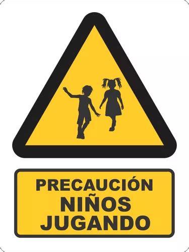 Precaución Niños Jugando Señalamiento 30x40 Cm Meses Sin Intereses