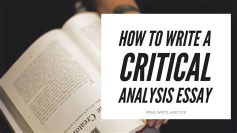 How To Write A Critical Analysis Essay Youtube