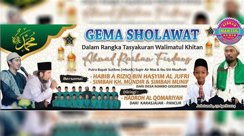 LIVE STREAM GEMA SHOLAWAT WALIMATUL KHITAN AHMAD RAIHAN FIRDAUS