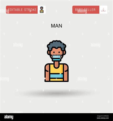 Man Simple Vector Icon Stock Vector Image And Art Alamy