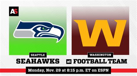 Monday Night Football Seattle Seahawks Vs Washington Football Team