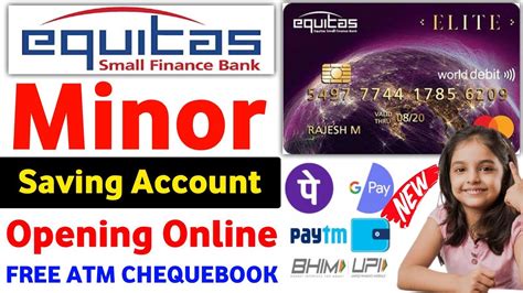 Equitas Small Finance Bank Minor Account Opening Online Zero Balance