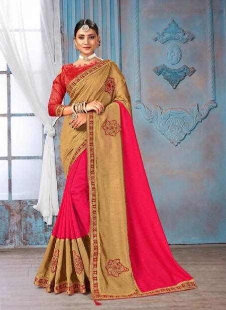 Saroj Sultana Fancy Festive Wear Vichitra Silk Embroidered Saree