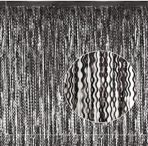 Amazon Black Foil Fringe Curtains Party Decorations 4 Pack 3 3