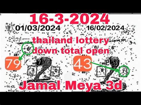 Thailand Lottery 16 3 2024 Down Total Open Thai Lottery New Total Open