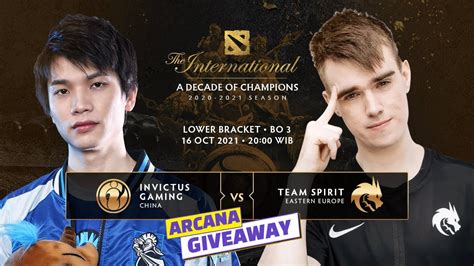 Team Spirit Vs Invictus Gaming Lower Bracket Bo The