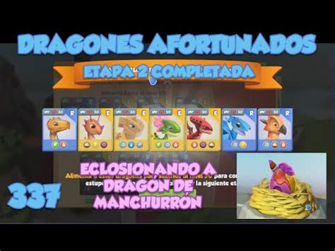 Dragones Afortunados Eclosionando a Dragón de Manchurrón Dragon Mania