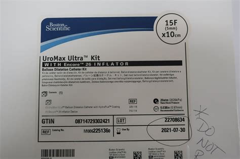 New BOSTON SCIENTIFIC M0062251360EXP UroMax Ultra Kit W Encore 26