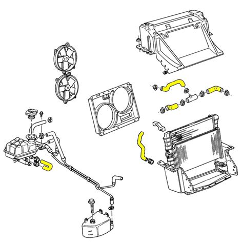 1993 1994 Corvette Engine Cooling System Rubber Hose Set Lt1