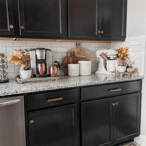 Black Cabinets With Bronze Kitchen Hardware Soul Lane