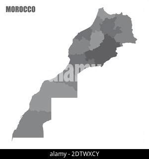 Morocco regions map Stock Vector Image & Art - Alamy