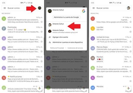 Cómo cambiar cuenta de Gmail en Android