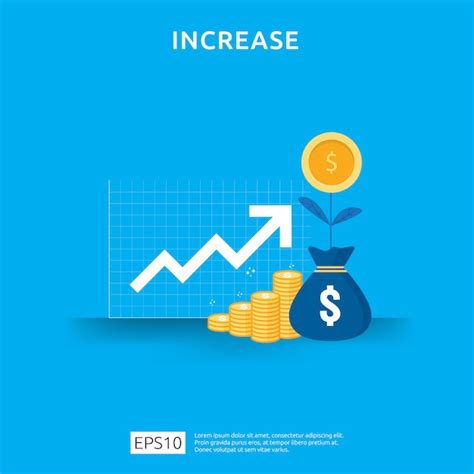 Premium Vector Income Salary Rate Increase Business Chart Graphic