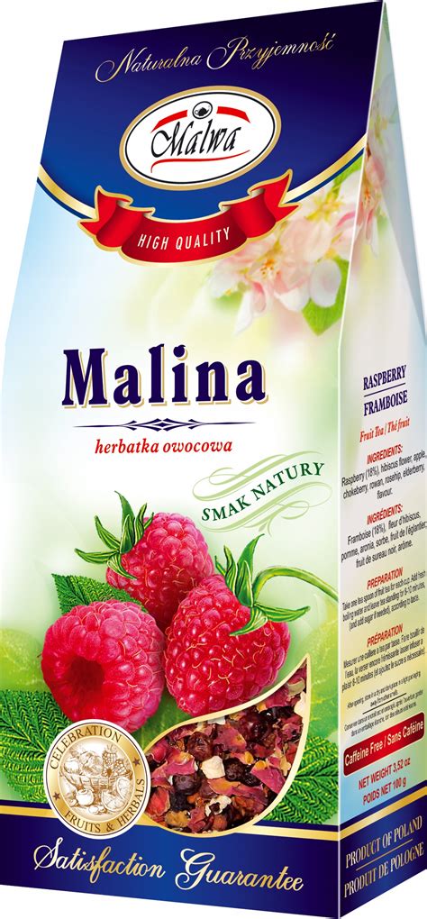 MALWA Herbatka owocowa z Maliną 100g susz 12612317986 Allegro pl