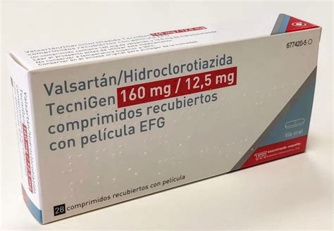 VALSARTAN HIDROCLOROTIAZIDA TECNIGEN 160 Mg 12 5 Mg COMPRIMIDOS