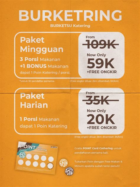 K Katering Mingguan Burketsu On Twitter Guys Dapet Info Promo