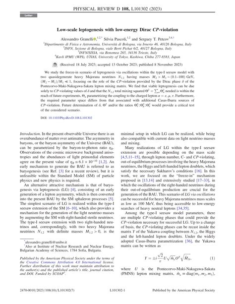 Pdf Low Scale Leptogenesis With Low Energy Dirac C P Violation