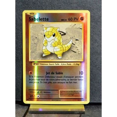 Carte Pokémon 54 108 Sabelette Niv 12 60 PV REVERSE XY Évolutions