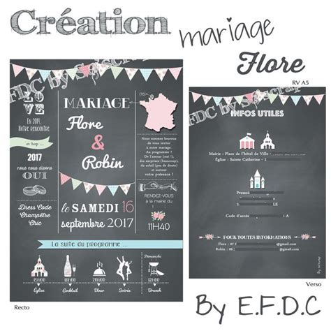 Le Faire Part De Mariage De Flore Et Robin Tendance Vintage Le