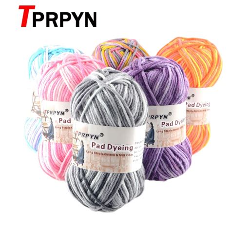 TPRPYN 1Pc 50g 90M Milk Cotton Yarn Wool Yarn For Knitting Hand Knitted