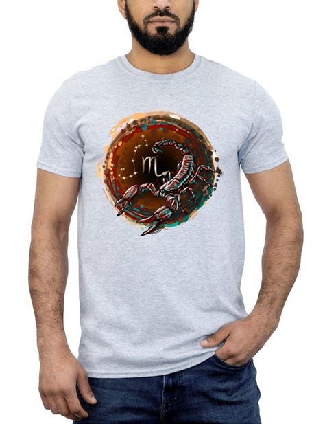 ZNAK ZODIAKU SKORPION Koszulka bawełniana męska z nadrukiem t shirt