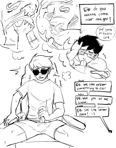 Rule 34 Blonde Hair Blowjob Dave Strider Fantasizing Fantasy Gay Glasses Homestuck