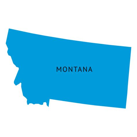 Montana State Plain Map Transparent Png And Svg Vector File