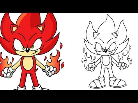 How To Draw FIRE SONIC Easy Drawing Step By Step Sonic The Hedgehog