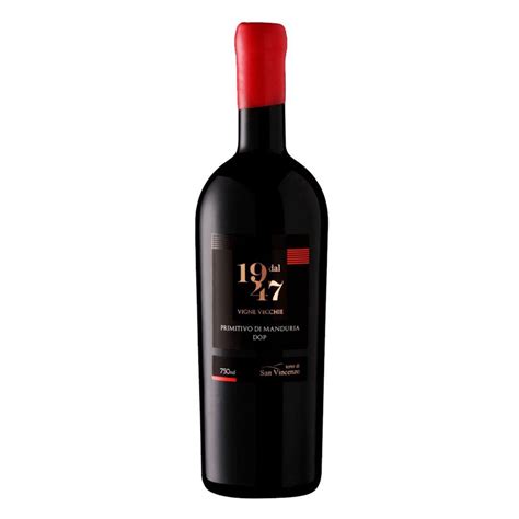 Vinho Italiano Terre Di San Vincenzo Dal 1947 Primitivo Di Manduria Dop