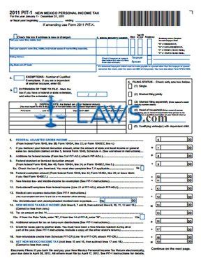 FREE Form PIT 1 Personal Income Tax FREE Legal Forms LAWS