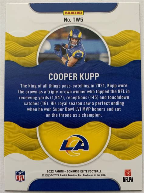 Panini Donruss Elite Cooper Kupp Rams Tw Title Waves Green Foil