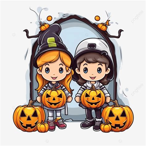 Truco O Trato De Halloween Png Ni Os Disfrazados De Halloween Con