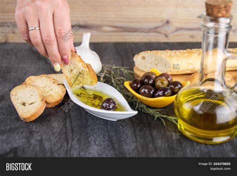 Bread Dipped Olive Oil Image & Photo (Free Trial) | Bigstock