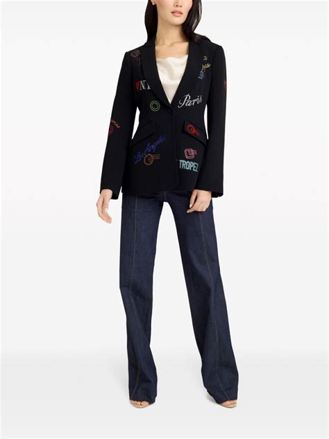 Cinq A Sept Around The World Crystal Embellished Blazer Farfetch