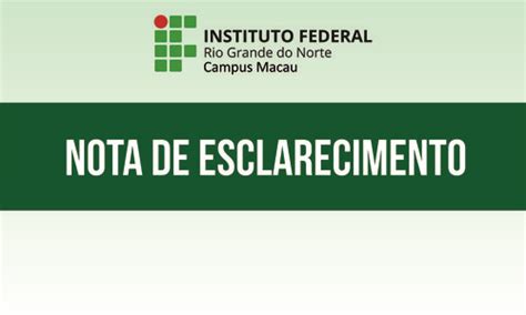 Nota De Esclarecimento Sobre Boatos Ifrn Instituto Federal Do Rio