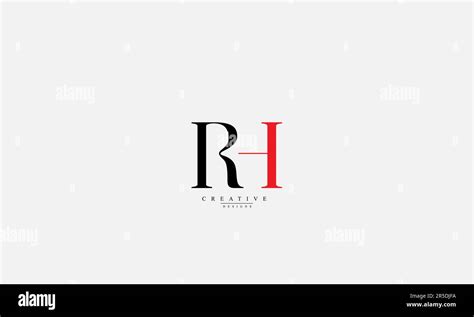 Alphabet Letters Initials Monogram Logo Rh Hr R H Stock Vector Image