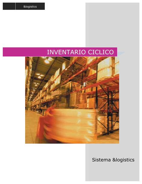 PDF INVENTARIO CICLICO Andlogistics WMS Software Corresponde A La