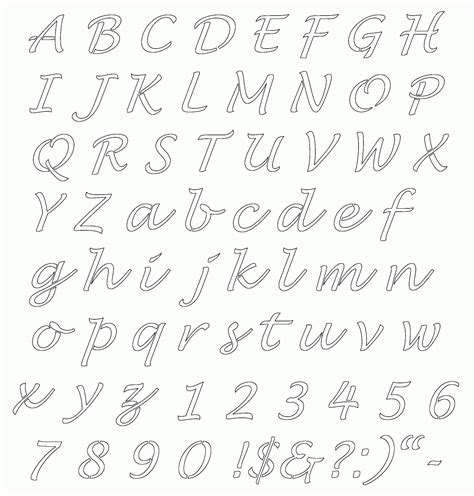 Cursive Alphabet Stencils | Download Printable Cursive Alphabet Free!