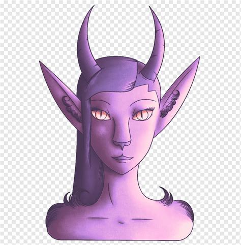 Fairy Ear Cartoon Figurine Fairy Purple Face Violet Png Pngwing