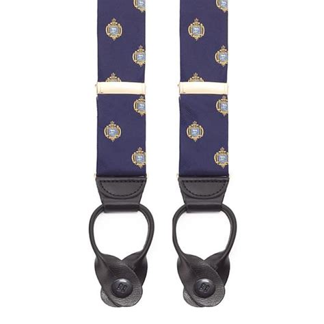 Us Naval Academy Insignia Suspenders In Navy Blue Mlahart And Co