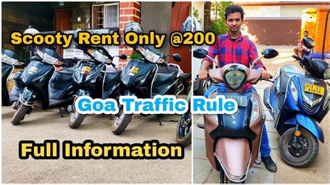 How To Rent Scooty In Goa Traffic Rules Youtube