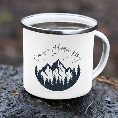 Camping Mug Custom Name Personalised Enamel Mug Enamel Etsy