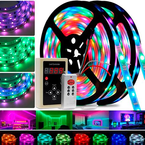 Fita Led Digital Rgb M Efeitos Vias Controle Fita Rgb