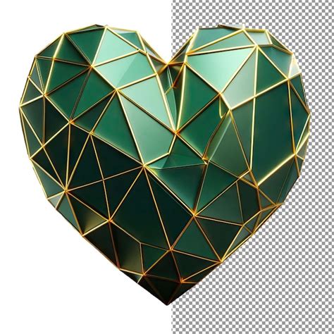 Premium PSD Heartfelt Embrace Isolated 3d Heart On Png Background