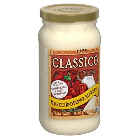 Classico Roasted Red Pepper Alfredo Spaghetti Pasta Sauce 15 Oz Kroger