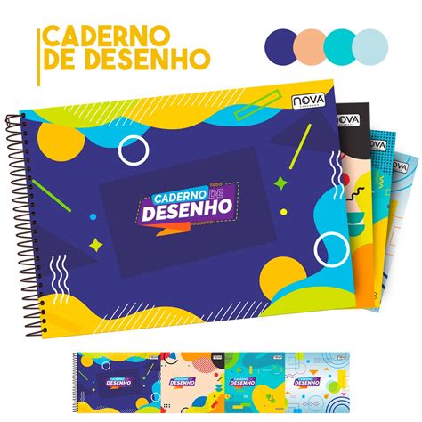 Caderno De Desenho Espiral Capa Dura Escolar Grande Shopee Brasil