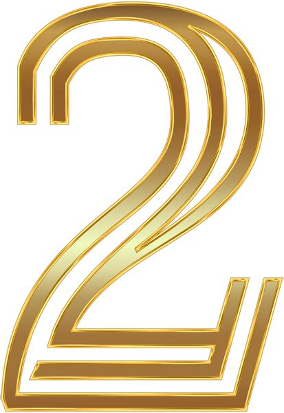 Number Two Gold Png Clip Art Image Gallery Yopriceville High