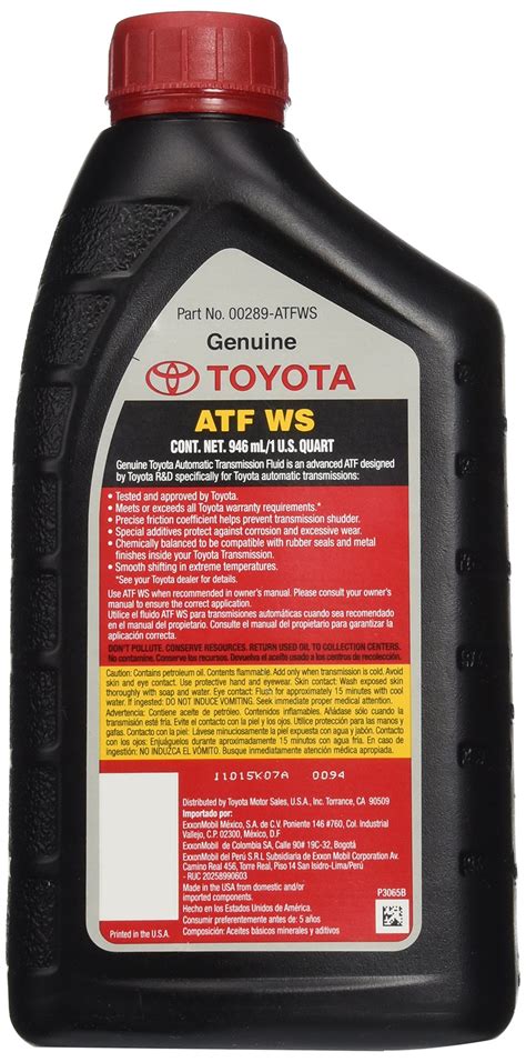 Toyota Atfws Lexus Automatic Transmission Fluid Ws Atf World