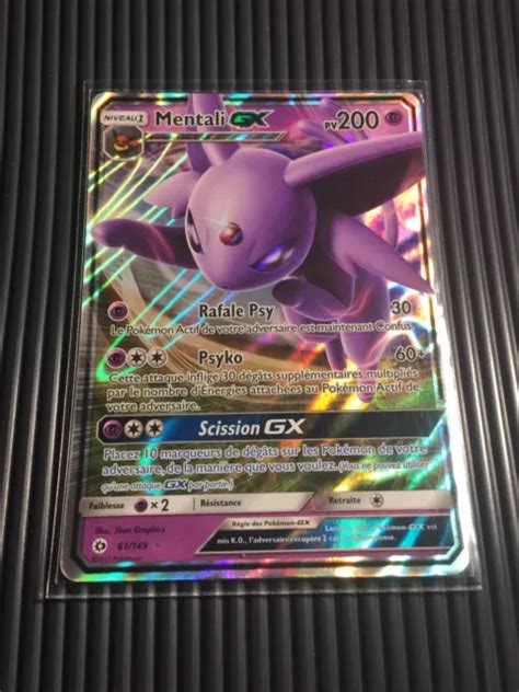 Carte Pok Mon Mentali Gx Soleil Et Lune Neuve Fr Ultra Rare Eur