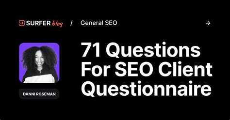 Questions For Seo Client Questionnaire